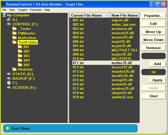 Rename From List